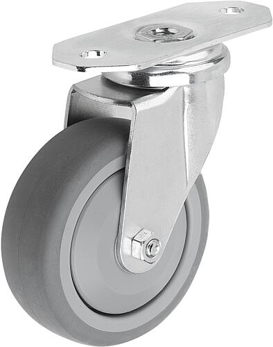 Apparate-Lenk- und Bockrollen Stahl, Laufbelag ...