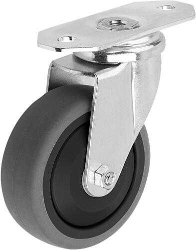 Apparate-Lenk- und Bockrollen Stahl, Laufbelag ...