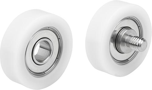 Führungsrollen Kunststoff zylindrisch ohne und ...