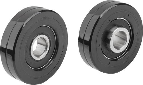 Führungsrollen Kunststoff zylindrisch ohne Bolzen