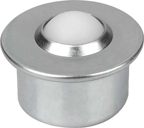 Kugelrollen mit Stahlblechgehäuse und Kunststo...