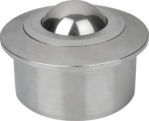 Kugelrollen mit massivem Stahlgehäuse