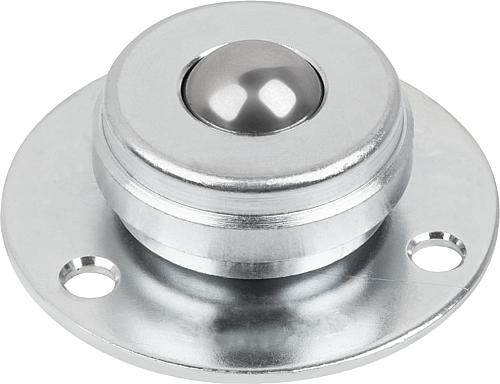 Kugelrollen Stahl mit klemmbarer Kugel, Form B