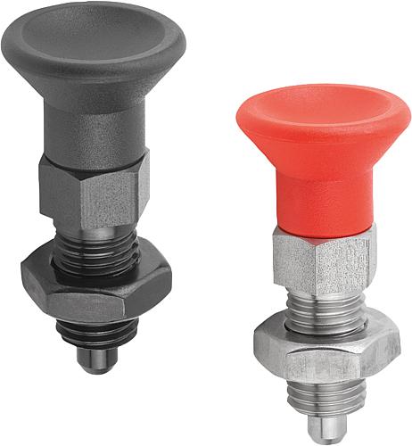 Arretierbolzen Stahl oder Edelstahl mit Kunstst...