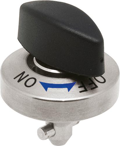 Drehspannriegel Edelstahl, Drehkopf Kunststoff