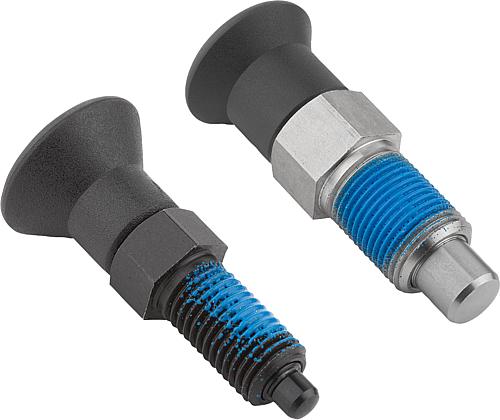 Arretierbolzen Stahl oder Edelstahl mit Kunstst...