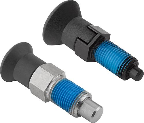 Arretierbolzen Stahl oder Edelstahl mit Kunsts...