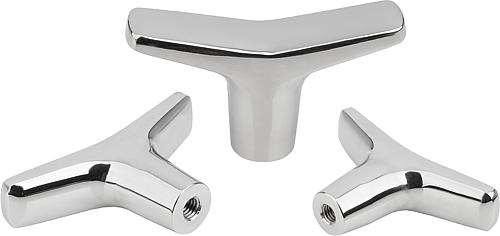 T-Griffe Edelstahl mit Innengewinde für Hygieni...