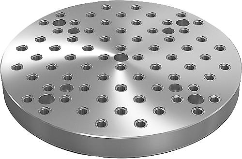 Grundplatten Grauguss rund mit Rasterbohrungen