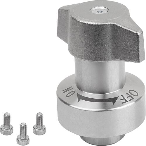 Drehspannriegel Edelstahl, einziehbar, Drehkopf...