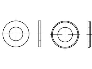 DIN 125 Messing A 8,4 ( 8,4 x 16 x 1,6) Ms VE=K