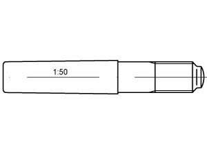 DIN 258 Stahl 25 x 160 VE=S
