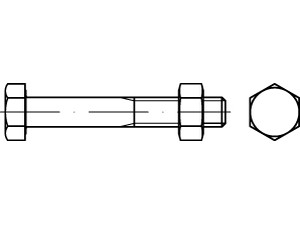 ISO 4014 5.6 Mu Kl.5 M 24 x 200 feuerverzinkt, AD-W7/1 tZn VE=S