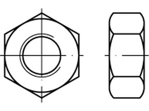 DIN 934 Aluminium M 16 Al VE=S