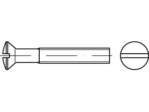 DIN 964 Messing M 8 x 25 galv. verchromt Ms Cr VE=K