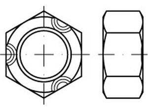 DIN 980 A 2 V M 24 DIN 934 mit 3-Punkt-Quetschung A 2 VE=S