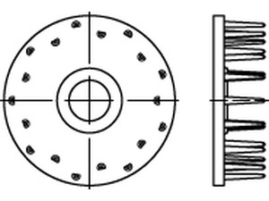 DIN 1052 Holzverbinder Temperg Typ D, gal Zn, eins., 115 ÜH gal Zn VE=S