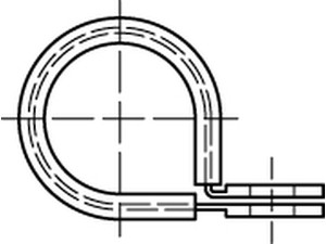 DIN 3016 St. D1 40 x 20 -W1 verzinkt, m. Gummiprofil W1 Zn VE=S