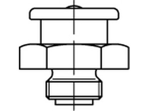 DIN 3404 Messing M 10 x 1 SW 17 m. rundem Kopf Ms VE=S