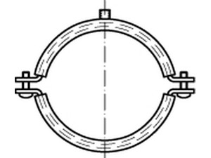 DIN 4109 Zn 60 - 64 / M 8 + M 10 Rohrschelle m. Schalldämpfung gal Zn VE=S