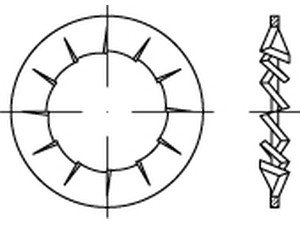 DIN 6798 Federstahl I 21 galv. verzinkt gal Zn VE=K