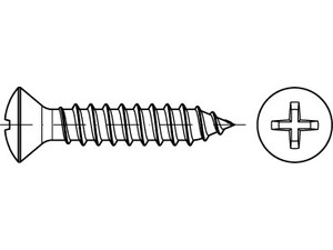 DIN 7983 A 2 6,3 x 50 -C-H A 2 VE=K