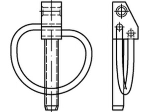 DIN 11023 Klappstecker 17 x 60 gal Zn 8 DiSP (Dickschichtpass.) gal ZnDi VE=S