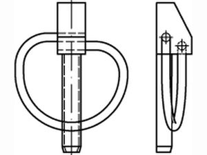 DIN 11023 Klappstecker 10 x 42 gal Zn, ähnl. DIN 11023 gal Zn VE=S