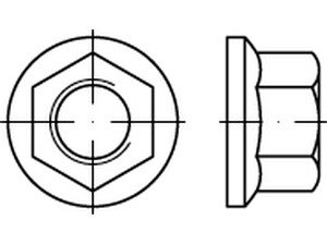DIN 74361 10 BM 22 x 1,5 SW 30 Flachbundmuttern VE=S