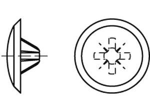 ART 88002 Kappen 3 x 13/5,5-6 für Kreuzschlitz Z, dunkelbraun VE=S