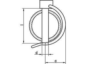 ART 88023 Rohrklappstecker Stahl 10 x 60 x 32 galv. verzinkt gal Zn VE=S