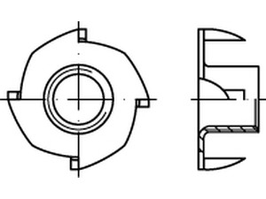 ART 88108 Einschlagmuttern St. M 10x13 galv. verzinkt gal Zn VE=S