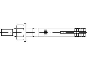 ART 88531 FISCHER-Mauerschrauben MR 12 St. gal Zn, m. Mutter u. Scheibe VE=S