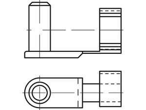 ART 88752 ES-Bolzen ES 20 x 40 Stahl gal Zn, f. Gabelköpfe gal Zn VE=S