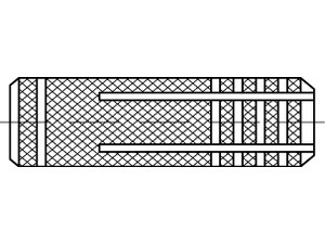 ART 88910 Metalldübel gerändelt Messing M 16 /20 x 46 VE=S