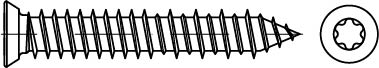 ART 89815 Fensterrahmenschr. Senkkopf Stahl 7,5 x 212 -T30 gal Zn gal Zn VE=FS
