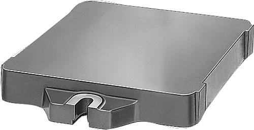 GRUNDPLATTE MIT FLANSCH 395X256 GRAUGUSS