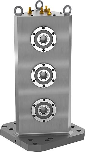 AUFSPANNTURM 3-SEITIG, MIT NULLPUNKTSPANNMODULEN, H3=200, H=713, L=500, GJL30...