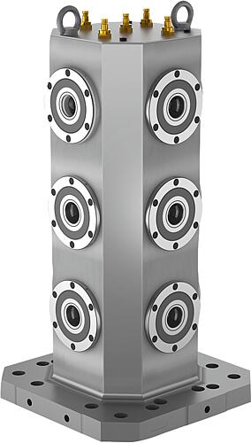 AUFSPANNTURM 4-SEITIG, MIT NULLPUNKTSPANNMODULEN, H3=200, H=713, L=500, GJL30...