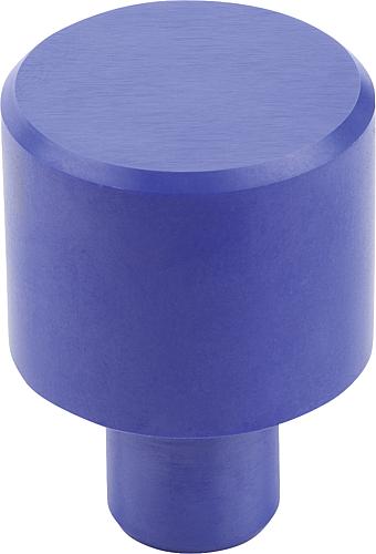 AUFLAGEBOLZEN D1=30, H=65, D2=16, KERAMIK BLAU GESCHLIFFEN