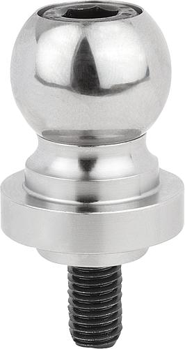 SPANNKUGEL F. WERKSTÜCK-STABILISATOR, MIT KALOTTE GR.25 D1=M10X12,2, FORM:A, ...