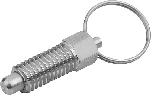 ARRETIERBOLZEN ECO, OHNE RASTNUT, GR.3 D1=M16X1,5, D=8, FORM:R, M.ZUGRING,O.K...