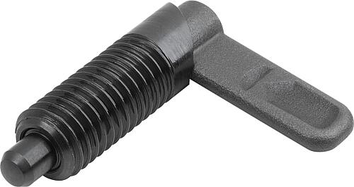 SPERRRIEGEL, D=12, M20X1,5, FORM:A MIT GEWINDEHÜLSE, STAHL BRÜNIERT