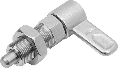 SPERRRIEGEL MIT INNENFÜHRUNG, D=10, M20X1,5, FORM:B OHNE KAPPE, MIT MUTTER, E...