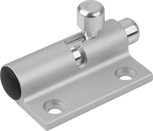 RIEGEL MIT RÜCKSTELLFEDER FORM:B RECHTS L=60, B=36,5, ALUMINIUM FARBLOS FARBLOS