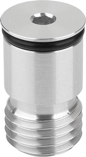 SCHUTZSTOPFEN MIT INNENSECHSKANT, MIT O-RING, FORM:B, G=M20 L=35, ALUMINIUM, ...