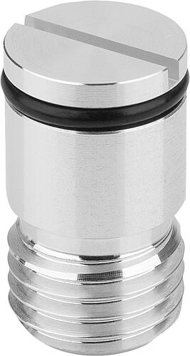 SCHUTZSTOPFEN MIT SCHLITZ, MIT O-RING, FORM:C, G=M20 L=35, ALUMINIUM, KOMP:NI...