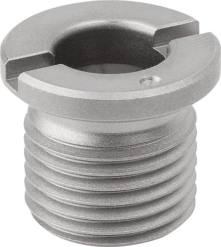AUFNAHMEBUCHSE FÜR POSITIONIERZYLINDER, D=10, D1=20, M16X1,5, EDELSTAHL PANTO...