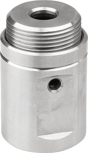 POSITIONIERAUFNAHME PNEUMATISCH, RUND, D=6, M18X1 F=30 FH=75, EDELSTAHL, KOMP...
