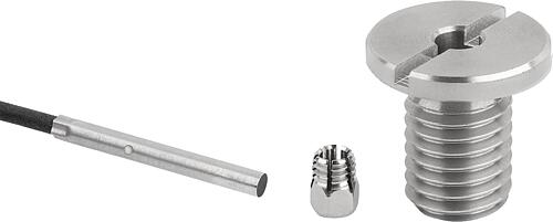 AUFNAHMEBUCHSE MIT ZUSTANDSSENSOR, M30, D=16, FORM:B MIT GEWINDE UND BUND, ED...
